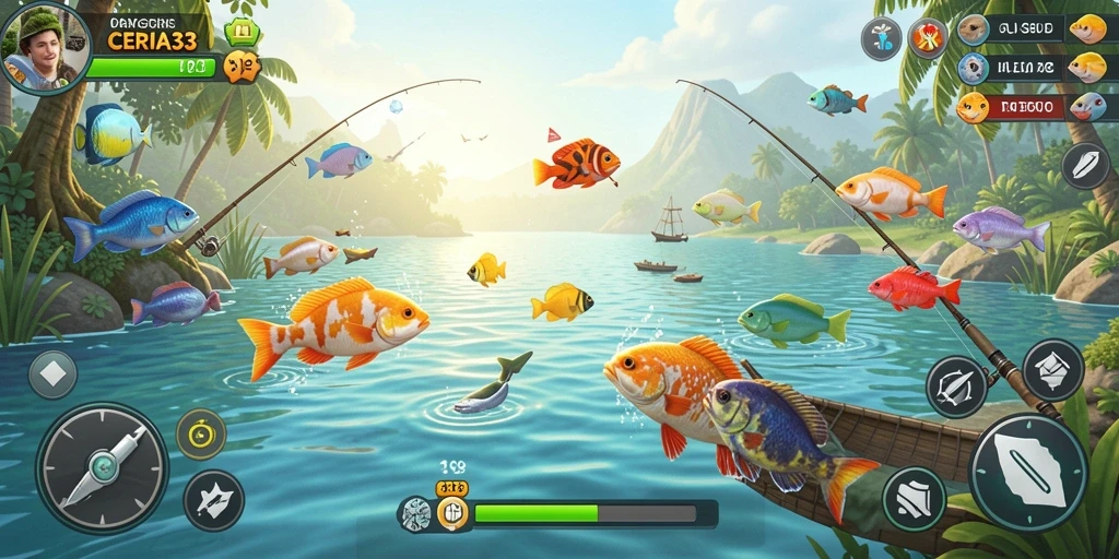 Gameplay seru CERIA33 dengan tangkapan ikan yang memuaskan.