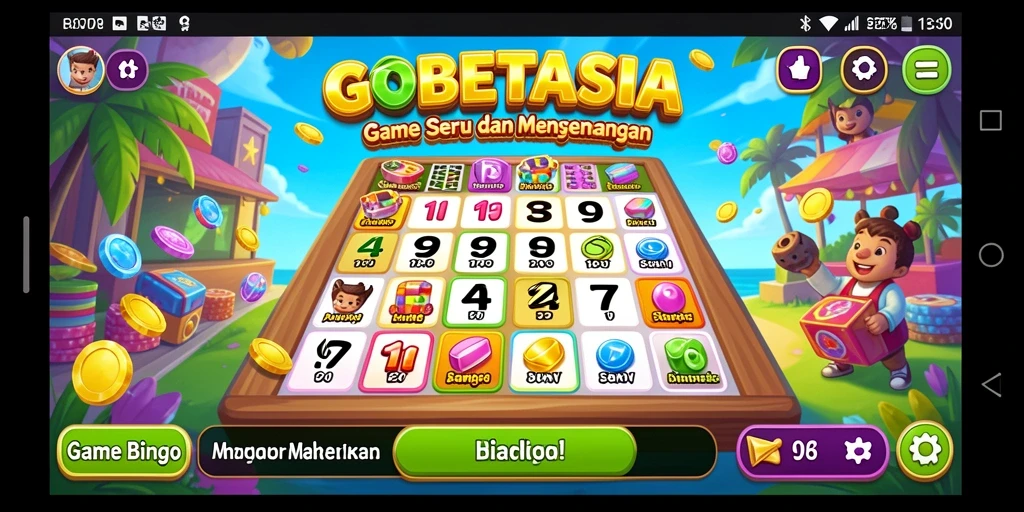 Screenshot GOBETASIA dengan gameplay Bingo yang seru.