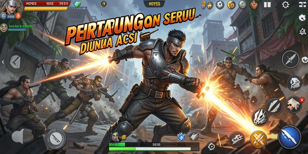 Tampilan menarik dari gameplay action HOYE55 yang mendebarkan.