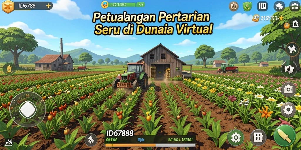 Tampilan gameplay Farming yang menarik dan interaktif.