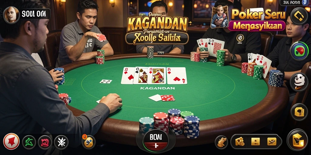 Screenshot gameplay KAGANDAN yang menampilkan aksi seru permainan Poker.