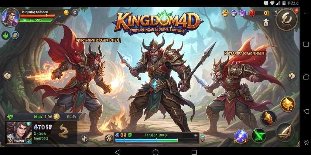 Gameplay mendebarkan dalam KINGDOM4D dengan pertarungan yang dinamis.