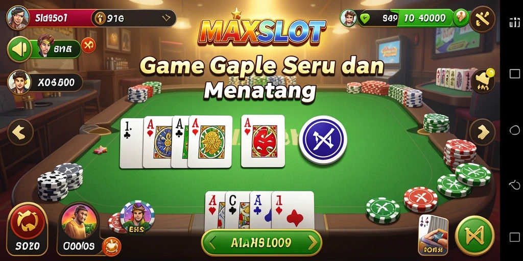Gameplay seru Gaple di MAXSLOT dengan grafis menarik.