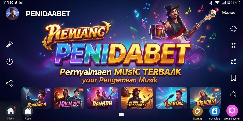 Screenshot PENIDABET menunjukkan keseruan bermain musik dengan teman.