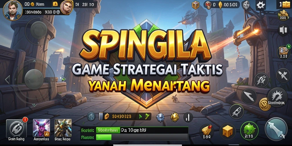Tampilan gameplay menarik dari SPINGILA dengan strategi yang mendebarkan.