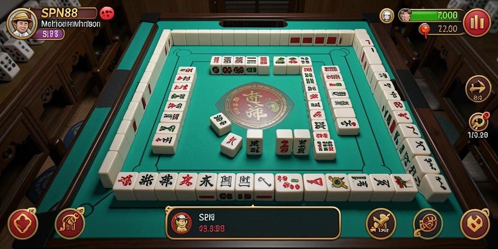 Tangkapan layar dari gameplay SPN88 menunjukkan tantangan Mahjong yang seru.