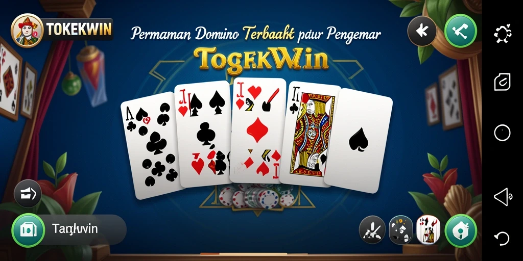 Screenshot gameplay TOKEKWIN menunjukkan keseruan bermain domino.