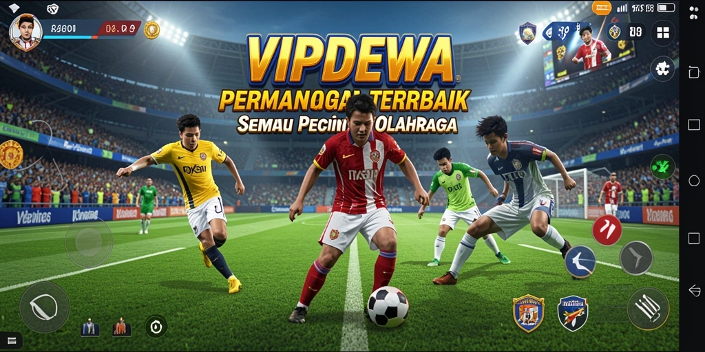Screenshot menunjukkan pengalaman bermain yang seru dalam olahraga.