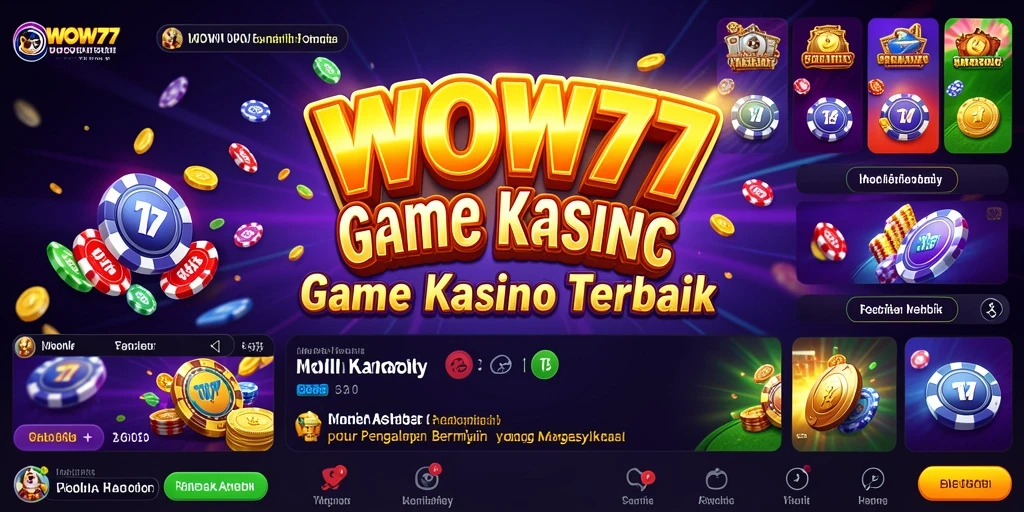 Tampilan gameplay WOW77 yang mendebarkan dan imersif dalam permainan Kasino.